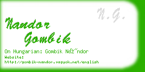 nandor gombik business card